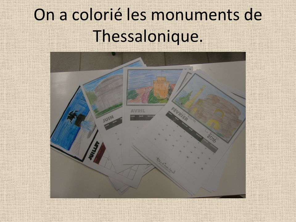 On a colorié les monuments de Thessalonique.