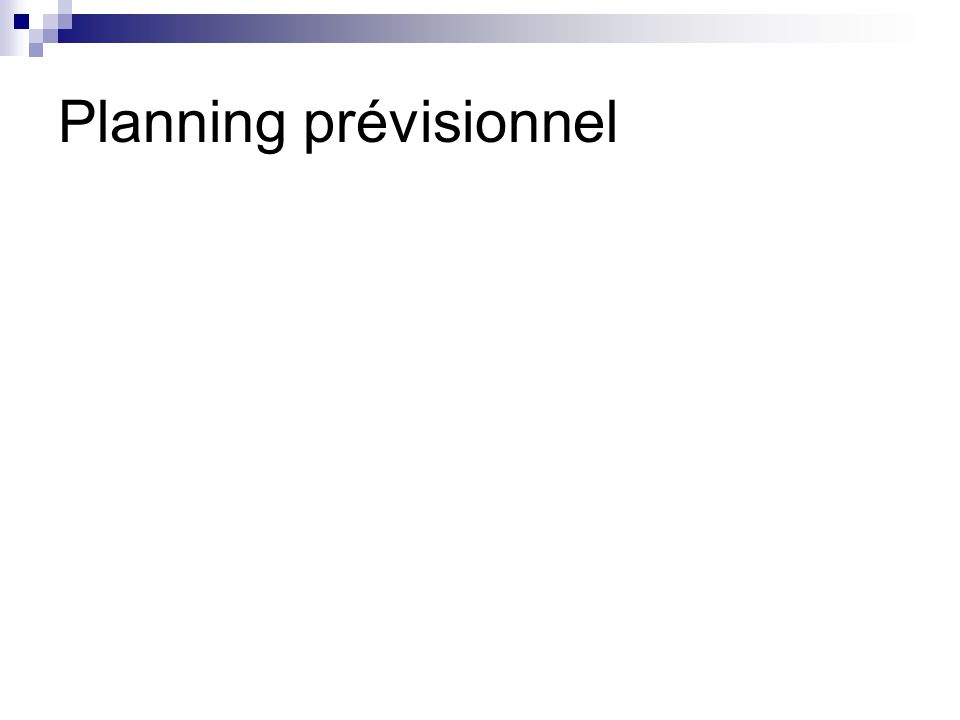 Planning prévisionnel