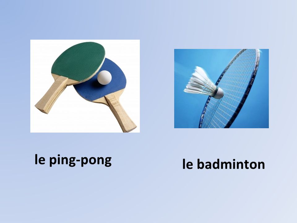 le ping-pong le badminton