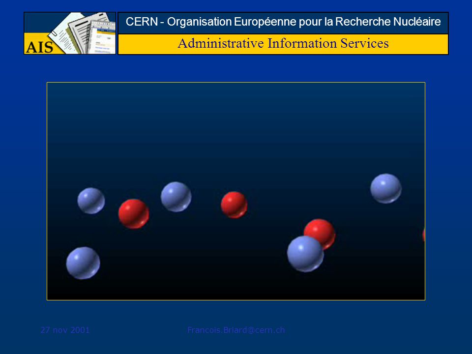 Administrative Information Services CERN - Organisation Européenne pour la Recherche Nucléaire 27 nov