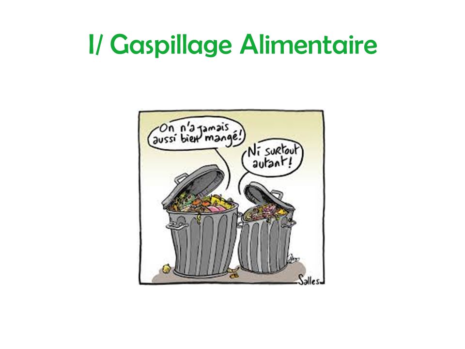 I/ Gaspillage Alimentaire