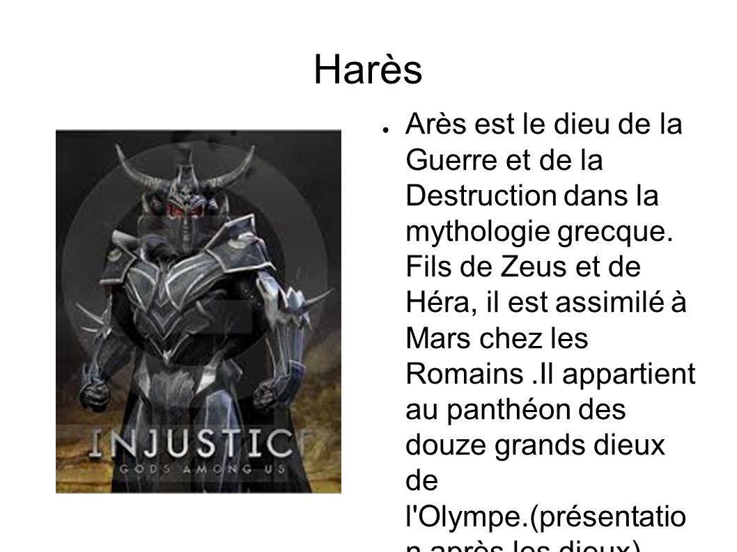 Harès ● Arès est le dieu de la Guerre et de la Destruction dans la mythologie grecque.