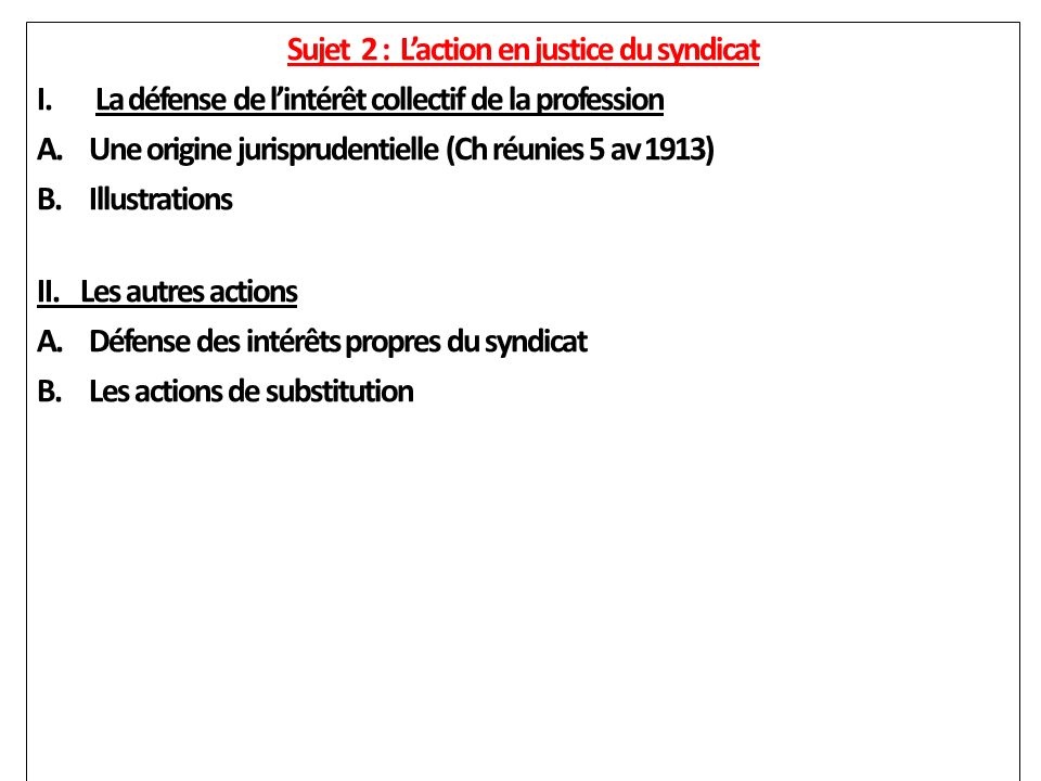 Droit social Préparation ENM Programme Le contrat de travail Les conventions collectives Le