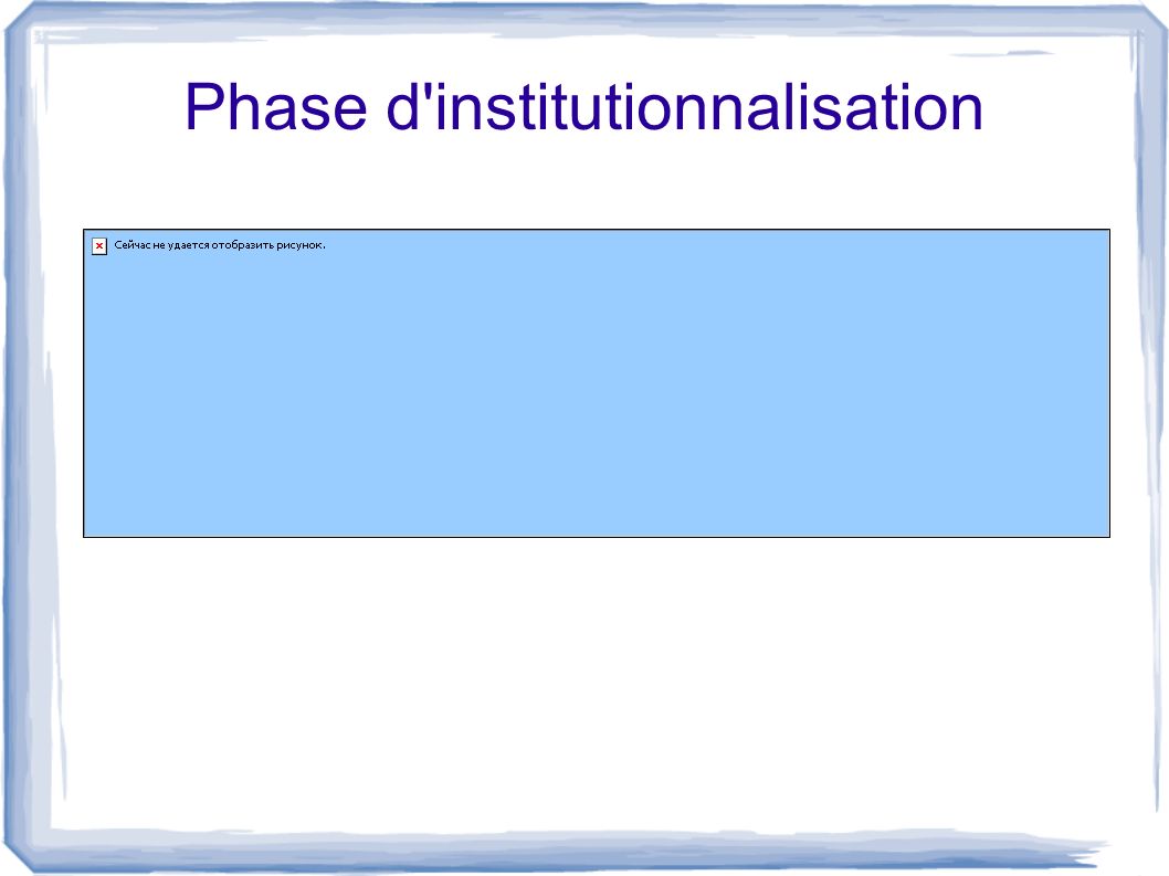 Phase d institutionnalisation
