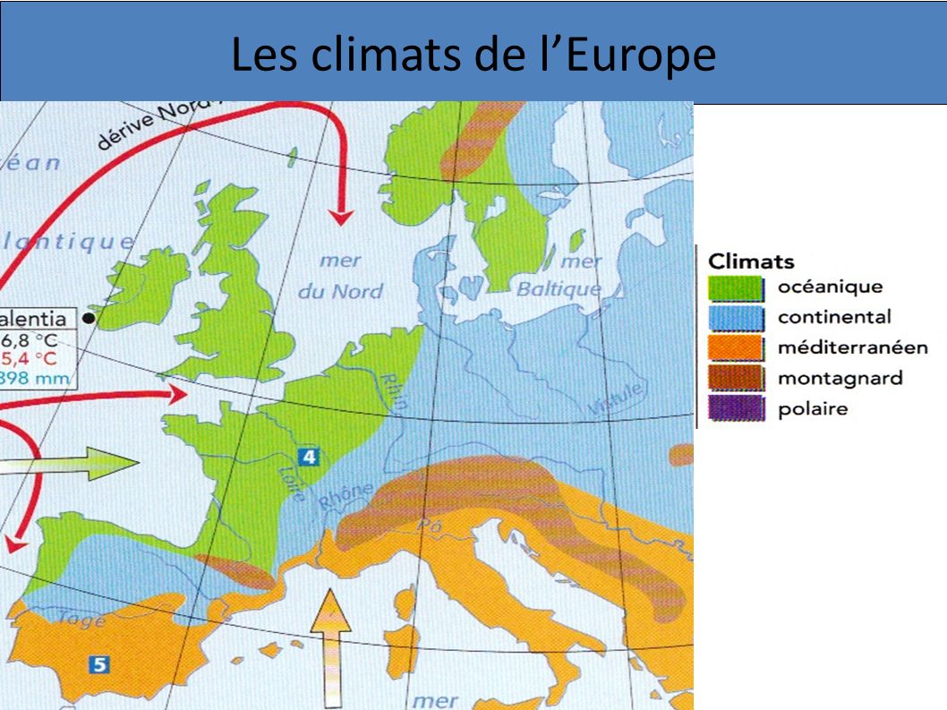 Les climats de l’Europe