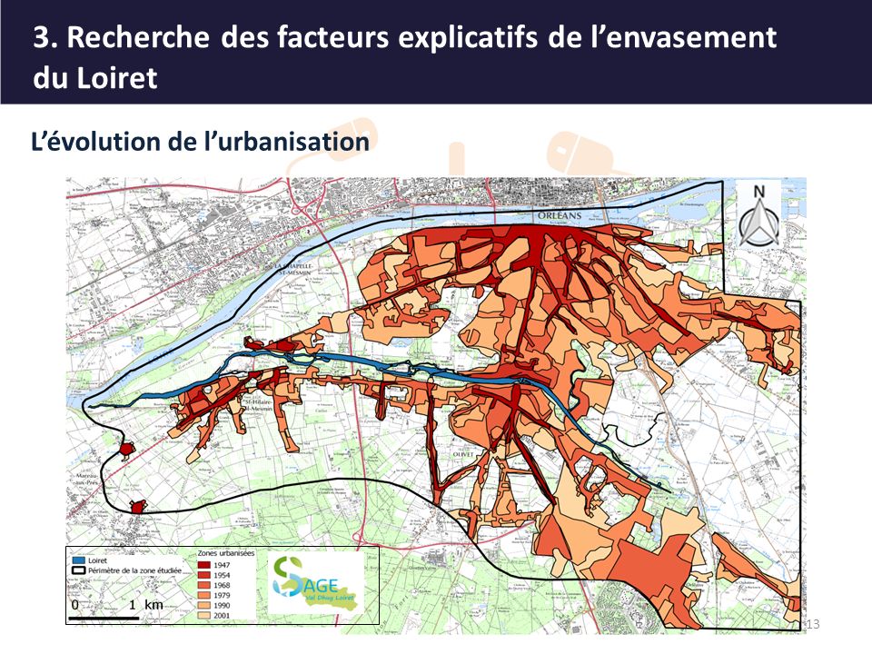 L’évolution de l’urbanisation Recherche des facteurs explicatifs de l’envasement du Loiret