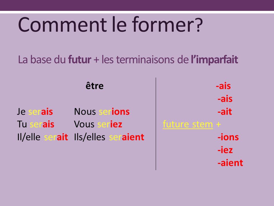 Comment le former .