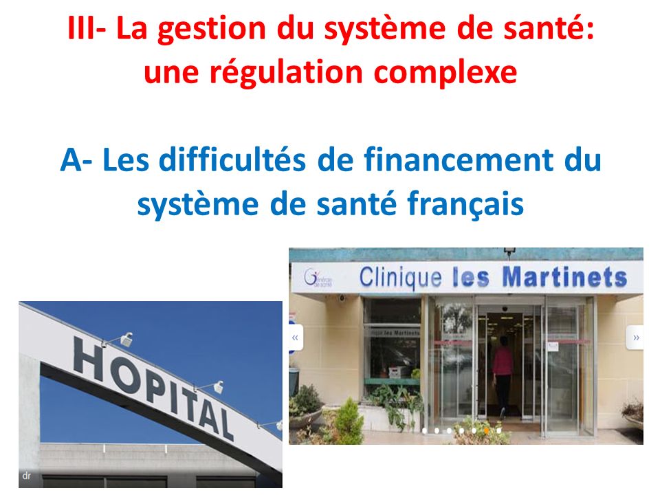 III- La gestion du système de santé: une régulation complexe A- Les difficultés de financement du système de santé français