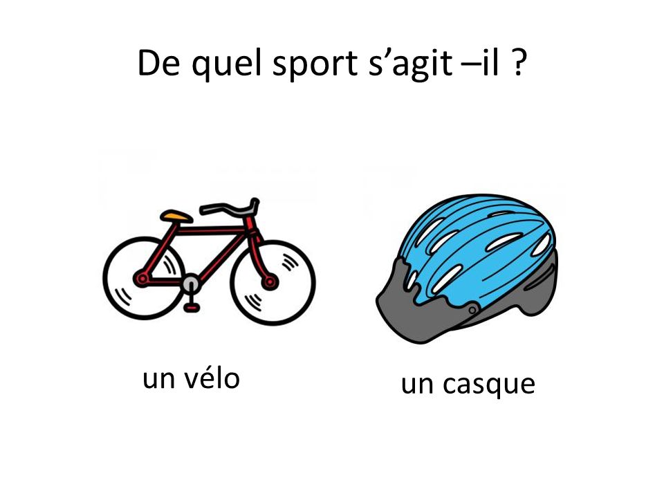 De quel sport s’agit –il un vélo un casque