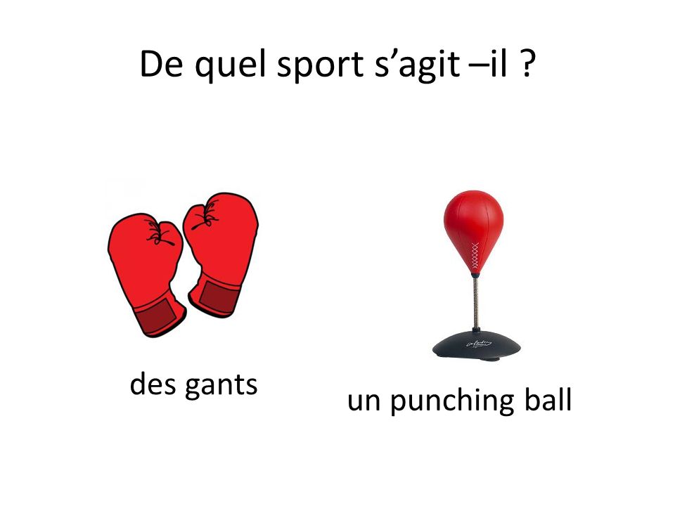 De quel sport s’agit –il des gants un punching ball