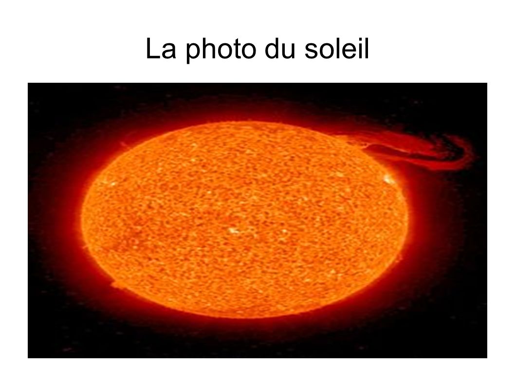 La photo du soleil