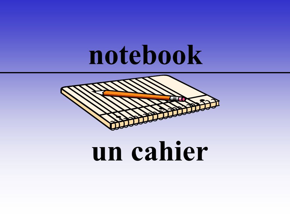 notebook un cahier