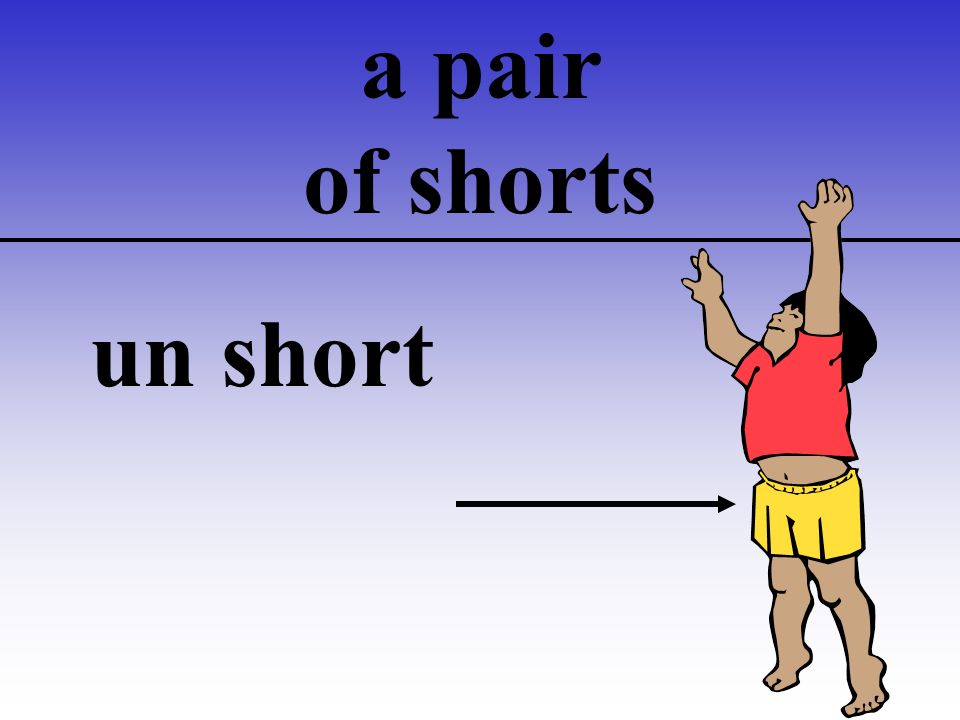 a pair of shorts un short