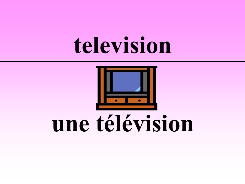 television une télévision