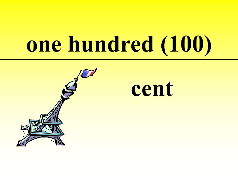 one hundred (100) cent