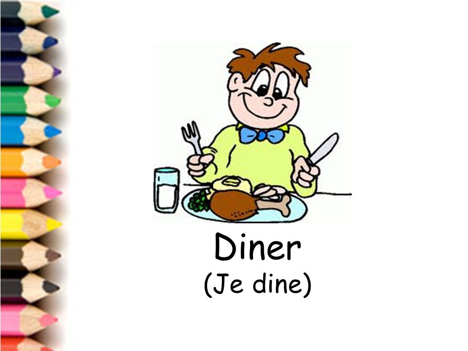 LES ACTIVITES DE LA JOURNÉE Diner (Je dine)