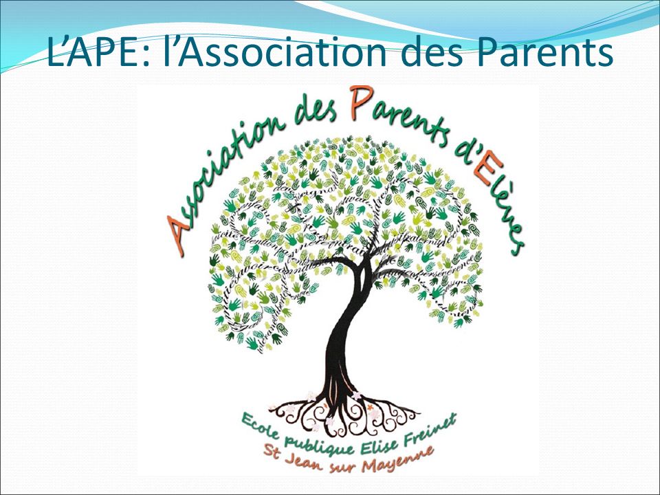 L’APE: l’Association des Parents d’Elèves