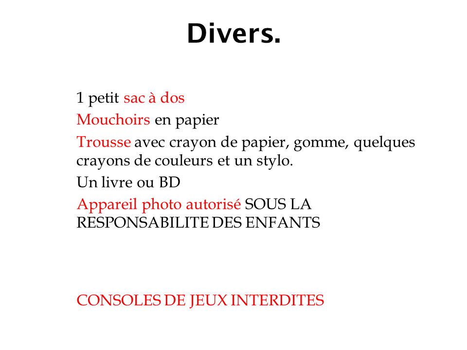 Divers.