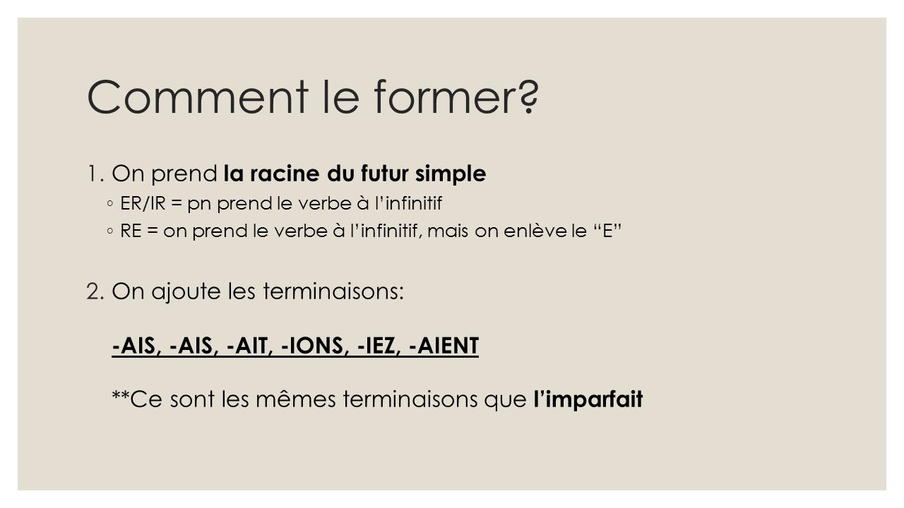 Comment le former.