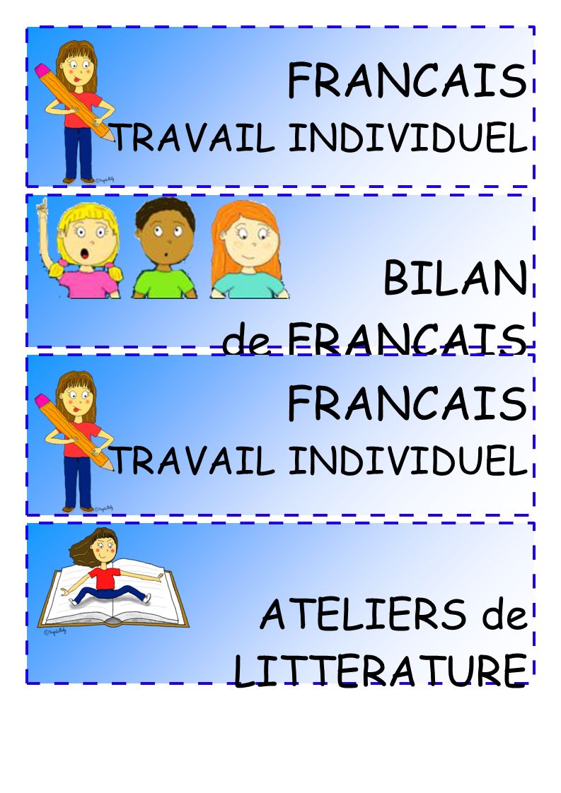 FRANCAIS TRAVAIL INDIVIDUEL BILAN de FRANCAIS FRANCAIS TRAVAIL INDIVIDUEL ATELIERS de LITTERATURE