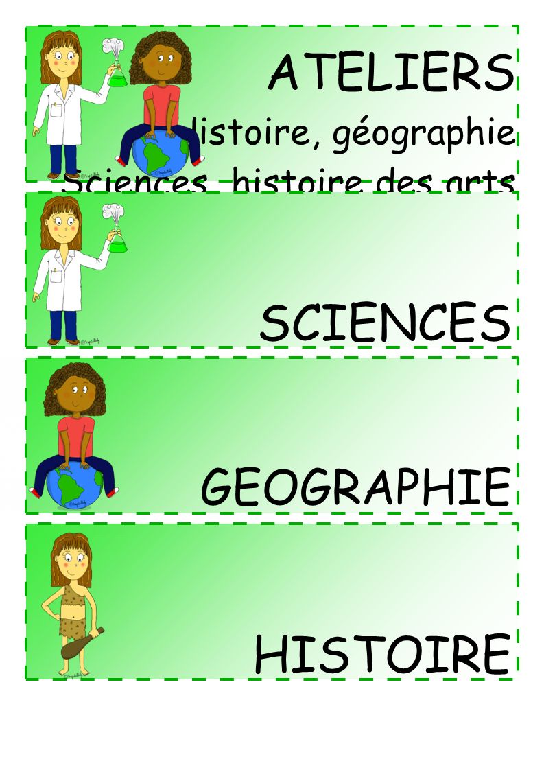 ATELIERS Histoire, géographie Sciences, histoire des arts SCIENCES GEOGRAPHIE HISTOIRE