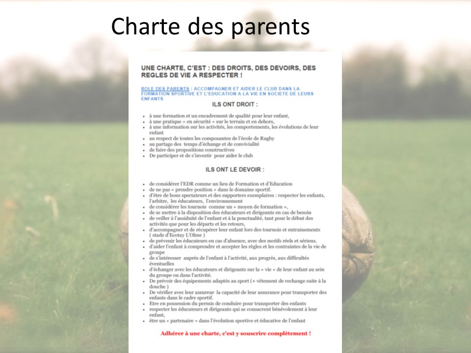 Charte des parents