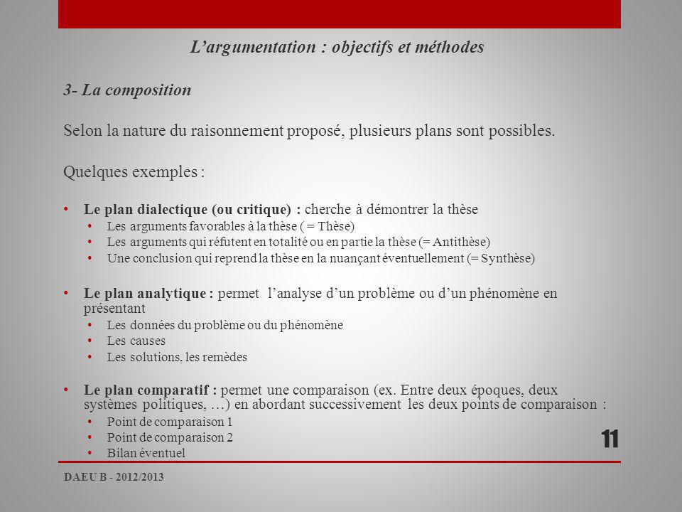 Plan analytique de dissertation