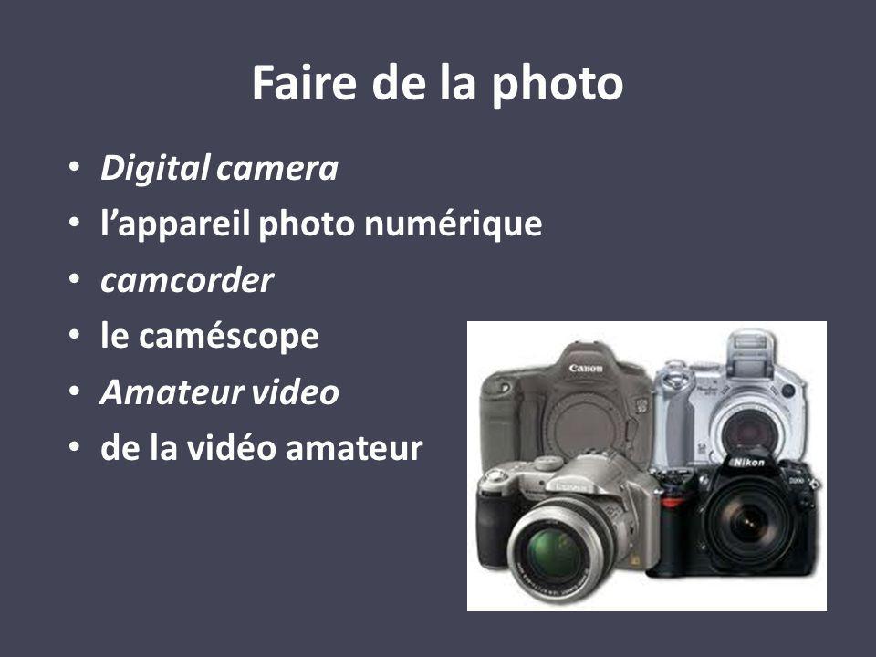 Digital camera lappareil photo numérique camcorder le caméscope Amateur video de la vidéo amateur Faire de la photo