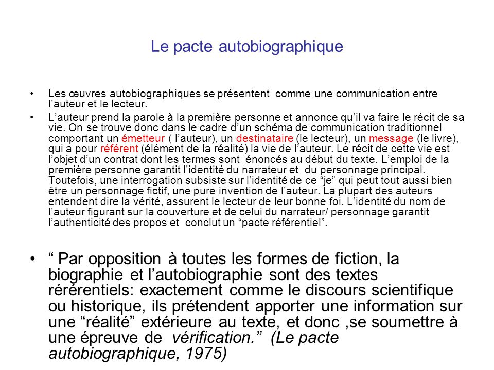 comment commencer une autobiographie 3ème