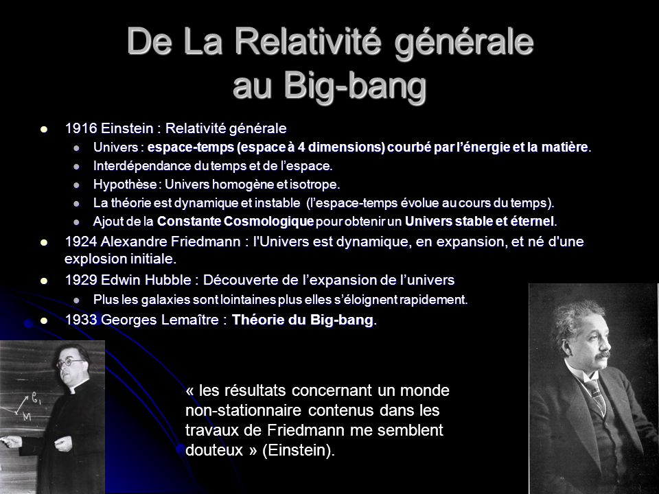 cosmologie big bang