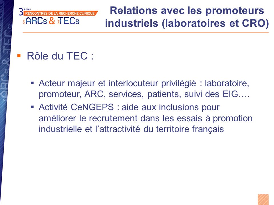 rencontre nationale des arcs et des tecs