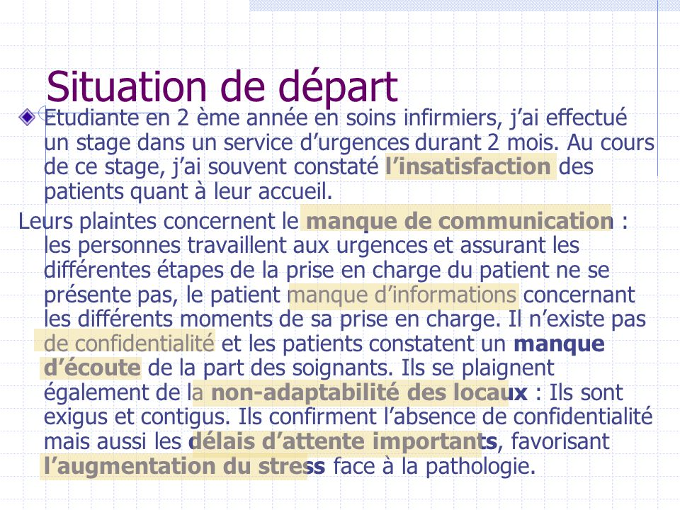 Exemple D Analyse De Situation Infirmier