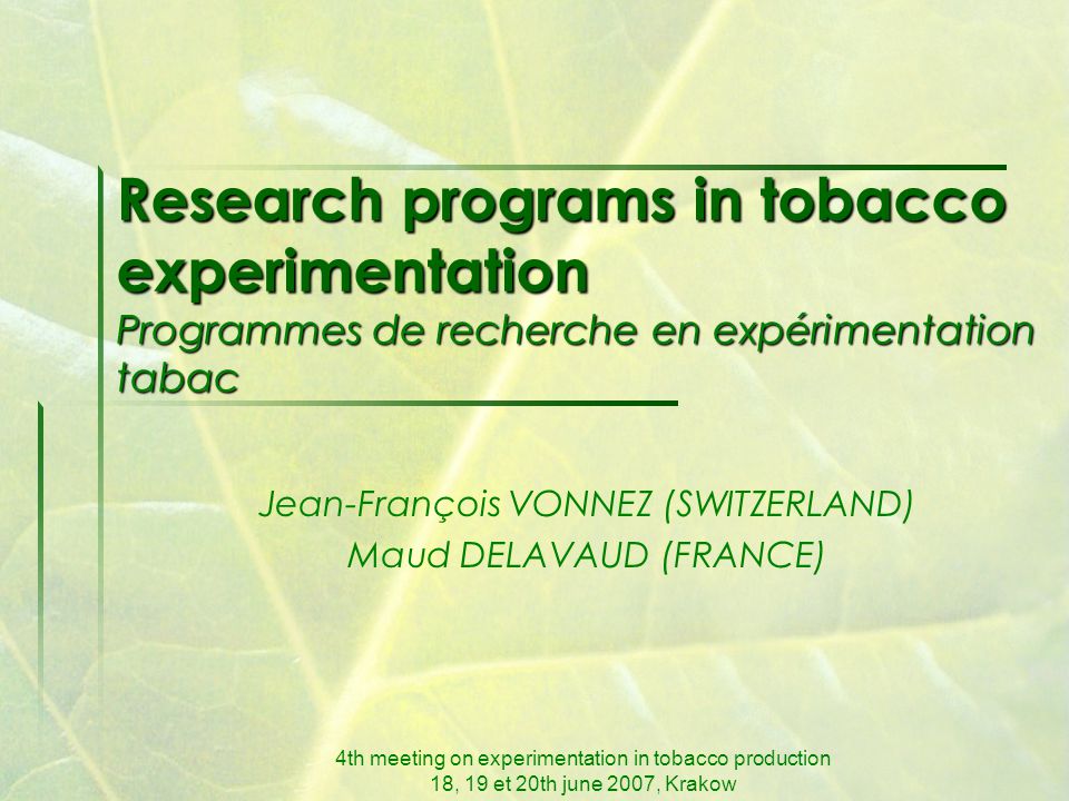 France Experimentation Programs