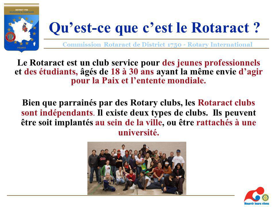 Commission Rotaract de District Rotary International Quest-ce que cest le Rotaract .