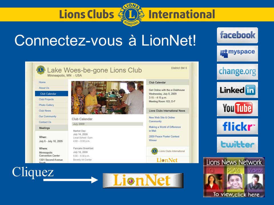 Connectez-vous à LionNet! Cliquez
