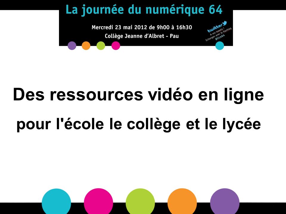 Des ressources vidéo en ligne pour l école le collège et le lycée