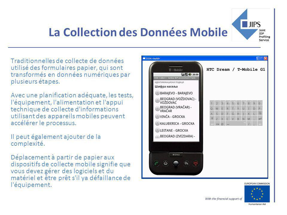 La Collection des Données Mobile Traditionnelles de collecte de données utilisé des formulaires papier, qui sont transformés en données numériques par plusieurs étapes.