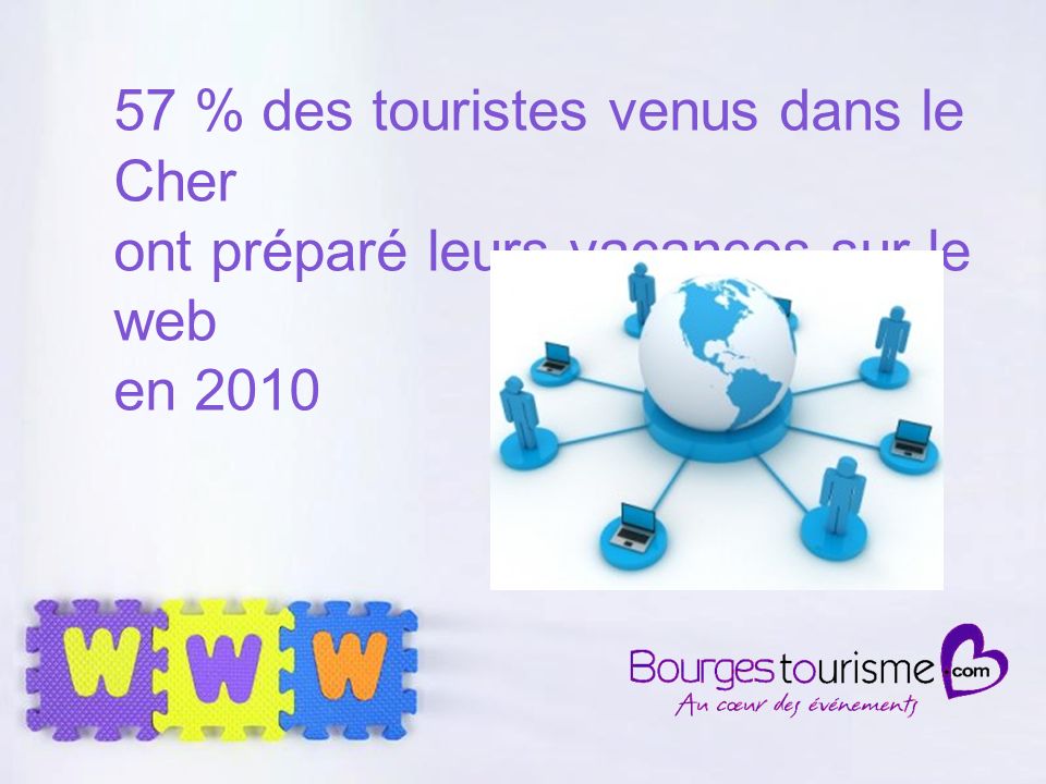 Page 5 57 % des touristes venus dans le Cher ont préparé leurs vacances sur le web en 2010