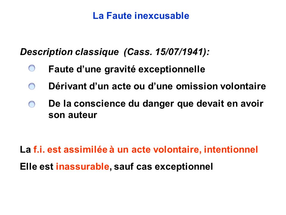 Description classique (Cass.