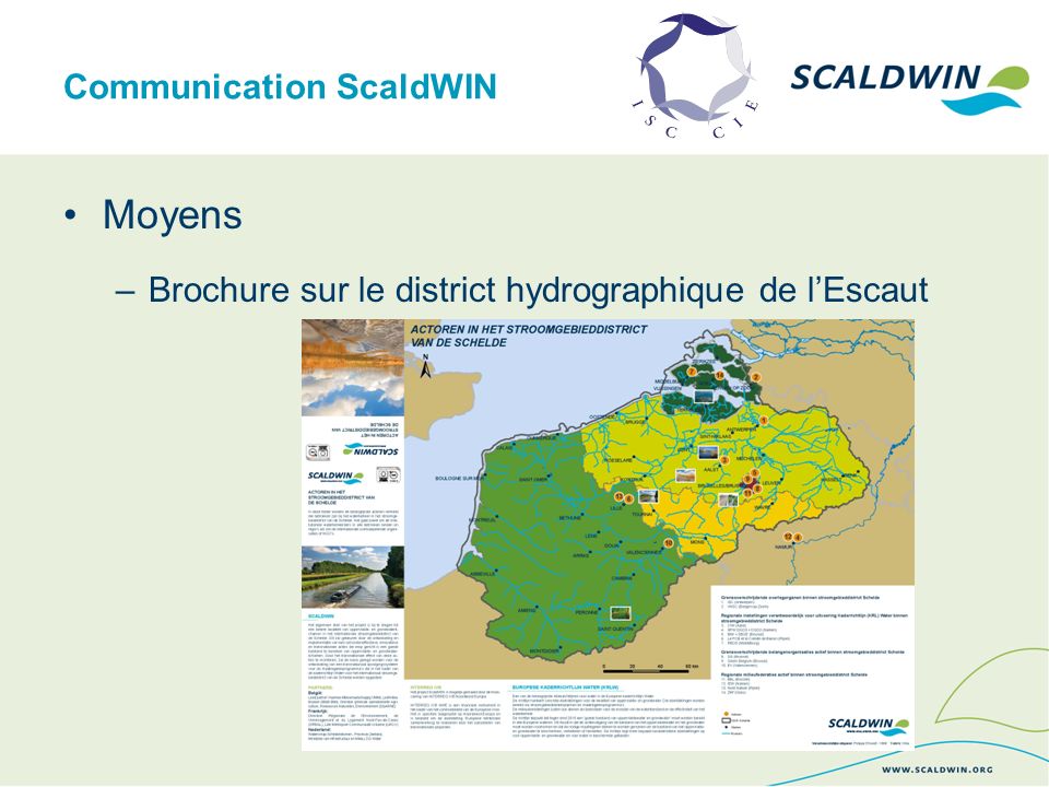 Communication ScaldWIN Moyens –Brochure sur le district hydrographique de lEscaut