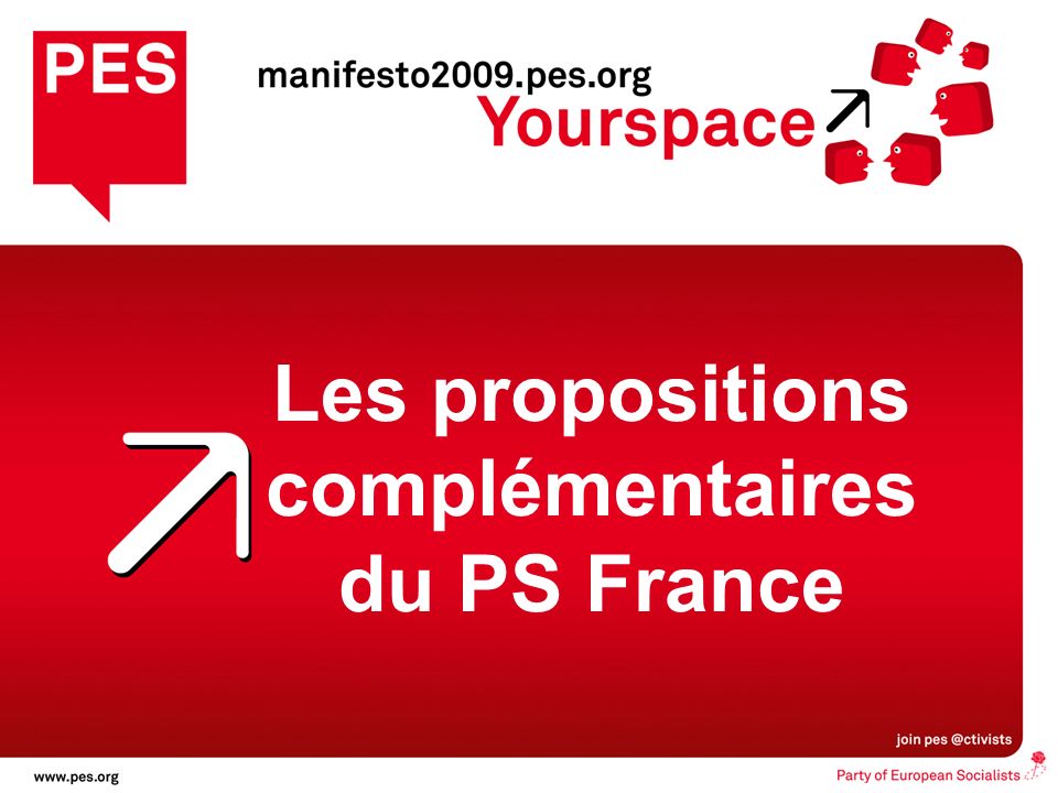 les citoyens dabord, Une nouvelle direction pour lEurope Les propositions complémentaires du PS France