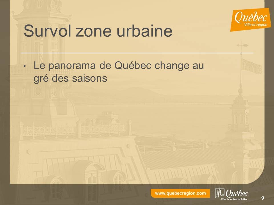 99 Survol zone urbaine Le panorama de Québec change au gré des saisons