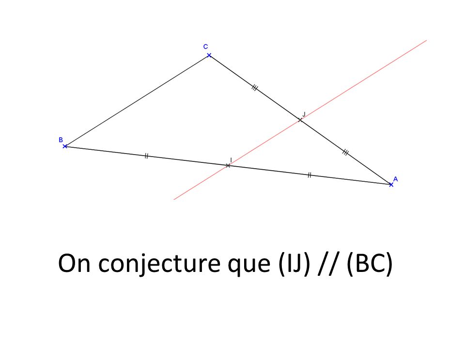 On conjecture que (IJ) // (BC)
