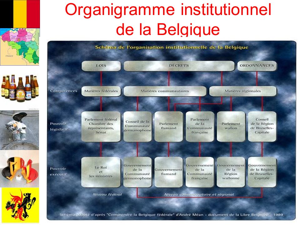 Organigramme institutionnel de la Belgique