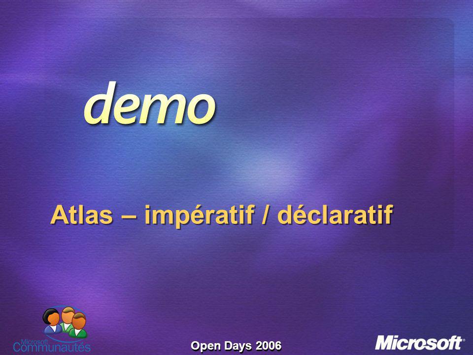 Open Days 2006 Atlas – impératif / déclaratif