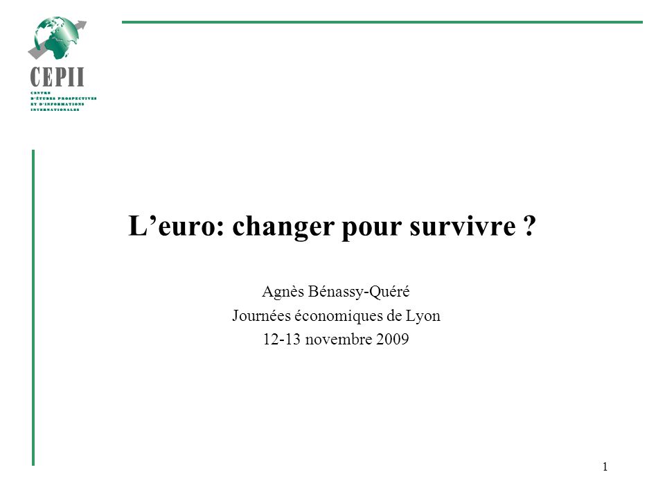 1 Leuro: changer pour survivre .