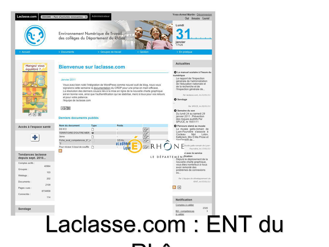 Laclasse.com : ENT du Rhône
