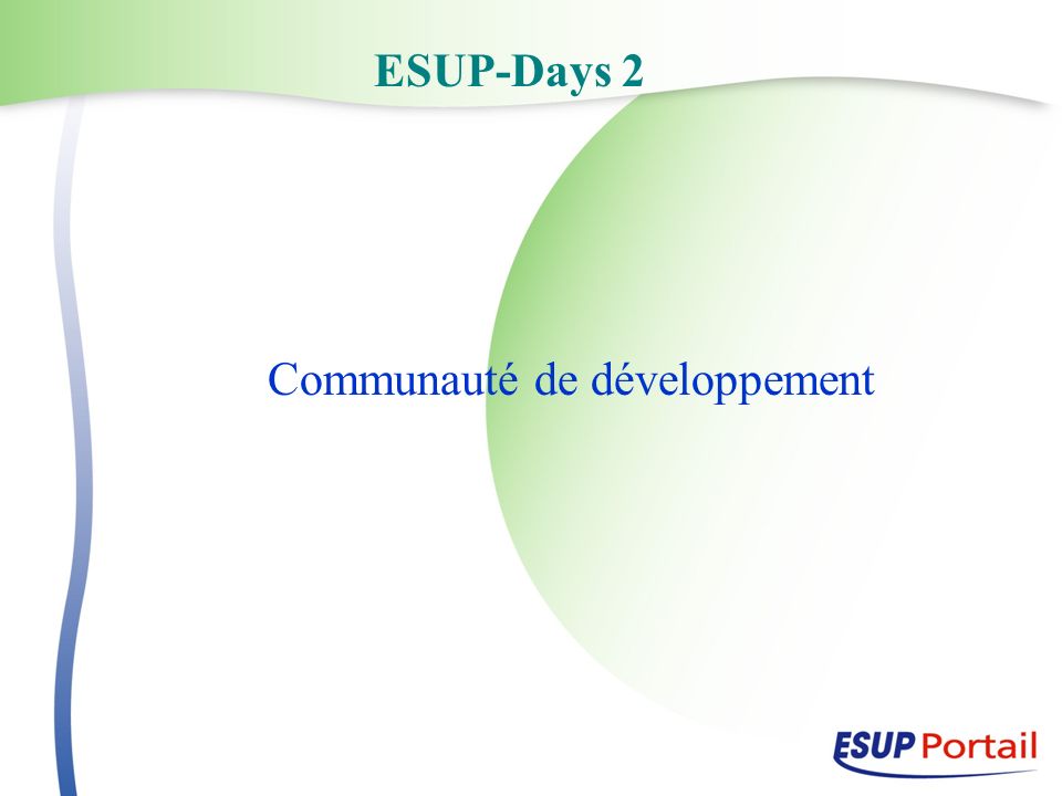 ESUP-Days 2 Communauté de développement