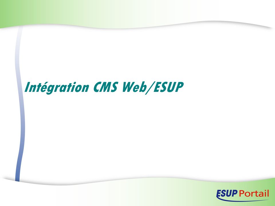 Intégration CMS Web/ESUP