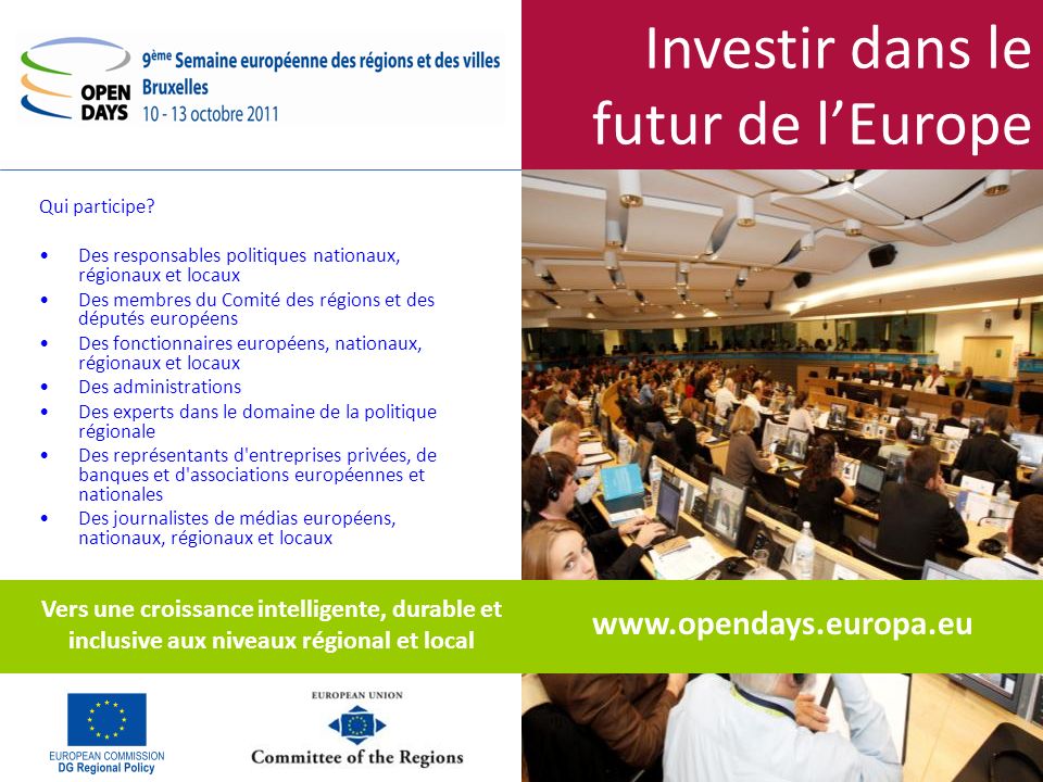 Investir dans le futur de lEurope Qui participe.